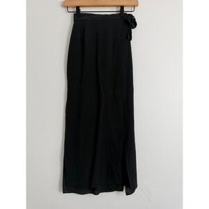 Banana Republic - 100% Silk Wrap Midi Skirt Shirttail Hem Size 0